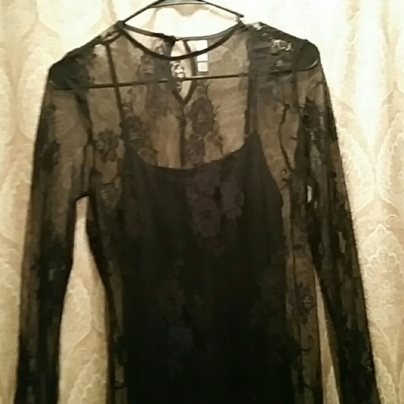 Black Lace Cocktail Dress - Picture 2 of 4